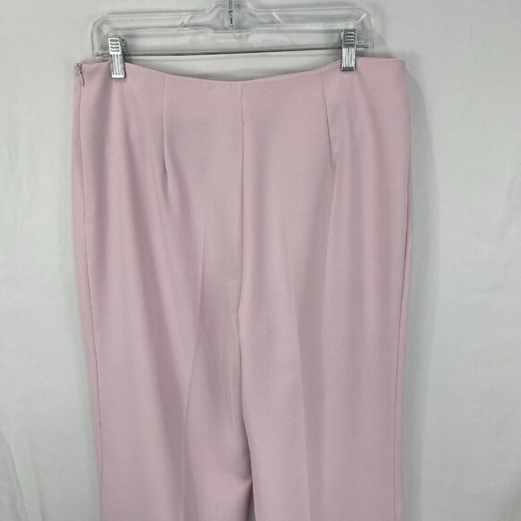 Zara Women's Full Length Flared Pants Size XL Pink High Rise Trousers - Picture 5 of 13